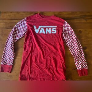 Vans Red Checkered Long Sleeve Shirt - S